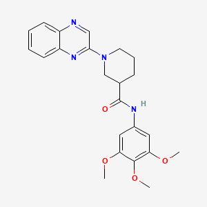 molecular formula C23H26N4O4 B2454298 1-quinoxalin-2-yl-N-(3,4,5-trimethoxyphenyl)piperidine-3-carboxamide CAS No. 933237-99-1