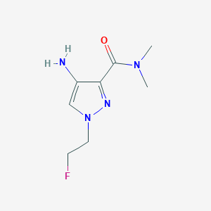molecular formula C8H13FN4O B2454302 4-Amino-1-(2-fluoroethyl)-N,N-dimethyl-1H-pyrazole-3-carboxamide CAS No. 2101196-23-8