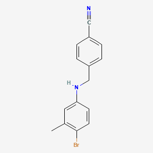 4-[(4-Bromo-3-methylanilino)methyl]benzenecarbonitrile