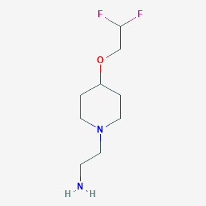 molecular formula C9H18F2N2O B2454315 2-[4-(2,2-Difluoroethoxy)piperidin-1-yl]ethanamine CAS No. 2580240-05-5