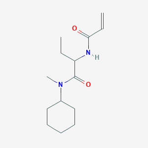 molecular formula C14H24N2O2 B2454319 N-Cyclohexyl-N-methyl-2-(prop-2-enoylamino)butanamide CAS No. 2305276-49-5