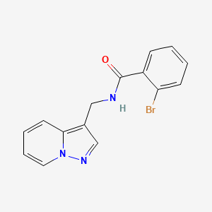 molecular formula C15H12BrN3O B2454321 2-bromo-N-(pyrazolo[1,5-a]pyridin-3-ylmethyl)benzamide CAS No. 1396878-18-4