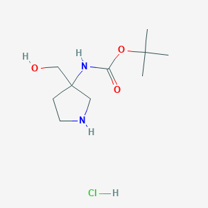 tert-butyl N-[3-(hydroxymethyl)pyrrolidin-3-yl]carbamate hydrochloride