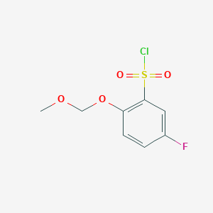 molecular formula C8H8ClFO4S B2454332 5-Fluoro-2-(methoxymethoxy)benzene-1-sulfonyl chloride CAS No. 2126161-66-6