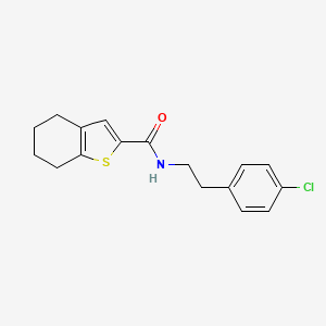molecular formula C17H18ClNOS B2454336 N-[2-(4-chlorophenyl)ethyl]-4,5,6,7-tetrahydro-1-benzothiophene-2-carboxamide CAS No. 748026-25-7