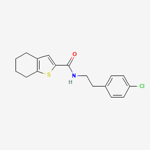 molecular formula C17H18ClNOS B2454336 N-[2-(4-クロロフェニル)エチル]-4,5,6,7-テトラヒドロ-1-ベンゾチオフェン-2-カルボキサミド CAS No. 748026-25-7