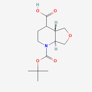 molecular formula C13H21NO5 B2454337 (4As,7aS)-1-[(2-甲基丙烷-2-基)氧羰基]-3,4,4a,5,7,7a-六氢-2H-呋喃[3,4-b]吡啶-4-羧酸 CAS No. 2580127-85-9