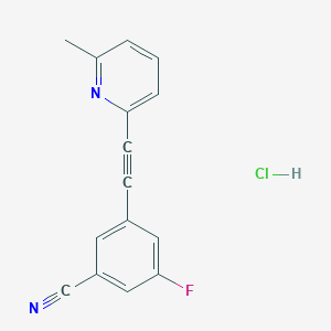 molecular formula C15H10ClFN2 B2454338 MFZ 10-7 (hydrochloride) CAS No. 1224431-15-5; 1779796-36-9