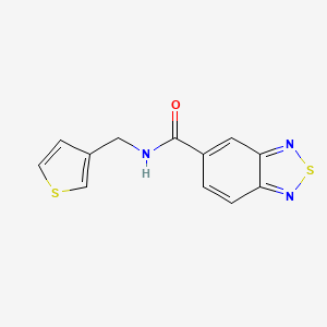 molecular formula C12H9N3OS2 B2454340 N-(thiophen-3-ylmethyl)benzo[c][1,2,5]thiadiazole-5-carboxamide CAS No. 1207019-82-6