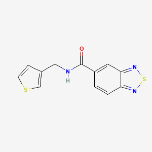 molecular formula C12H9N3OS2 B2454340 N-(thiophène-3-ylméthyl)benzo[c][1,2,5]thiadiazole-5-carboxamide CAS No. 1207019-82-6