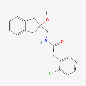 molecular formula C19H20ClNO2 B2454344 2-(2-chlorophenyl)-N-((2-methoxy-2,3-dihydro-1H-inden-2-yl)methyl)acetamide CAS No. 2034409-53-3
