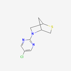 molecular formula C9H10ClN3S B2454351 5-(5-Chloropyrimidin-2-yl)-2-thia-5-azabicyclo[2.2.1]heptane CAS No. 2097891-56-8