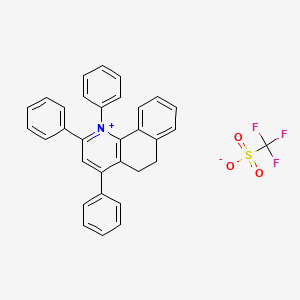 molecular formula C32H24F3NO3S B2454352 1,2,4-Triphenyl-5,6-dihydrobenzo[h]quinolinium trifluoromethanesulfonate CAS No. 76017-52-2