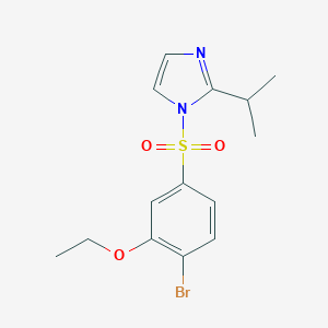 molecular formula C14H17BrN2O3S B245436 1-[(4-bromo-3-ethoxyphenyl)sulfonyl]-2-isopropyl-1H-imidazole 