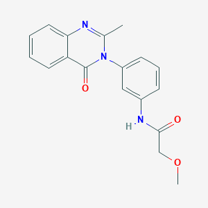 molecular formula C18H17N3O3 B2454365 2-methoxy-N-[3-(2-methyl-4-oxoquinazolin-3-yl)phenyl]acetamide CAS No. 898420-43-4