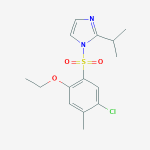 molecular formula C15H19ClN2O3S B245437 1-[(5-chloro-2-ethoxy-4-methylphenyl)sulfonyl]-2-isopropyl-1H-imidazole 