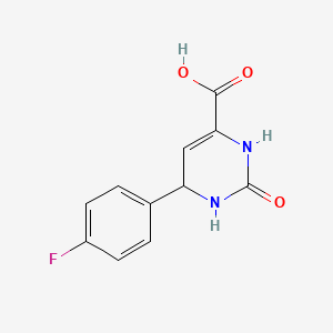 molecular formula C11H9FN2O3 B2454371 6-(4-氟苯基)-2-氧代-1,2,3,6-四氢嘧啶-4-羧酸 CAS No. 721915-55-5