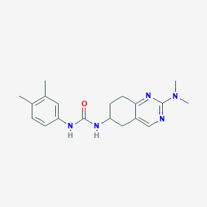 molecular formula C19H25N5O B2454377 3-[2-(二甲氨基)-5,6,7,8-四氢喹唑啉-6-基]-1-(3,4-二甲苯基)脲 CAS No. 2097919-58-7