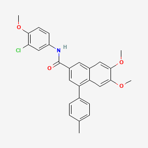 N-(3-chloro-4-methoxyphenyl)-6,7-dimethoxy-4-(4-methylphenyl)naphthalene-2-carboxamide