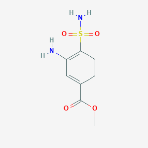 molecular formula C8H10N2O4S B2454399 Methyl 3-amino-4-sulfamoylbenzoate CAS No. 199535-36-9