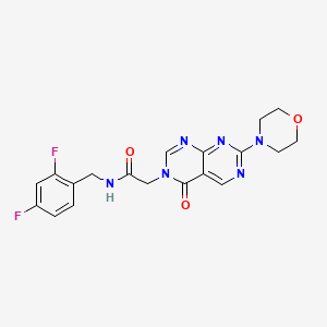 molecular formula C19H18F2N6O3 B2454404 N-(2,4-difluorobenzyl)-2-(7-morpholino-4-oxopyrimido[4,5-d]pyrimidin-3(4H)-yl)acetamide CAS No. 1286712-94-4