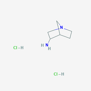 molecular formula C6H14Cl2N2 B2454410 1-Azabicyclo[2.2.1]heptan-3-amine dihydrochloride CAS No. 1187932-51-9