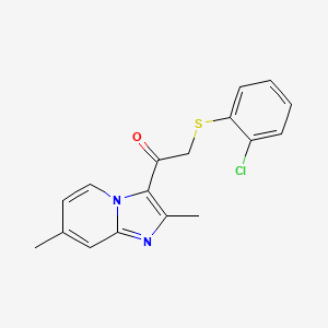 2-[(2-Chlorophenyl)sulfanyl]-1-(2,7-dimethylimidazo[1,2-a]pyridin-3-yl)-1-ethanone