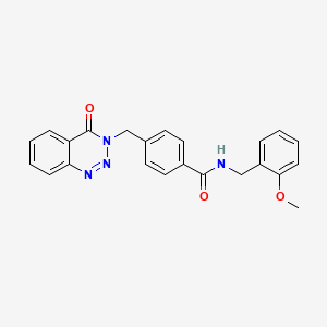 N-[(2-methoxyphenyl)methyl]-4-[(4-oxo-1,2,3-benzotriazin-3-yl)methyl]benzamide
