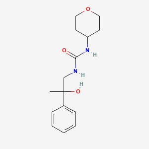 molecular formula C15H22N2O3 B2454418 1-(2-hydroxy-2-phenylpropyl)-3-(tetrahydro-2H-pyran-4-yl)urea CAS No. 2034569-23-6