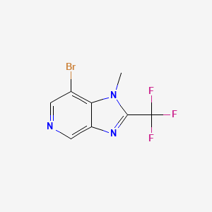 molecular formula C8H5BrF3N3 B2454424 7-bromo-1-methyl-2-(trifluoromethyl)-1H-imidazo[4,5-c]pyridine CAS No. 1989659-65-5