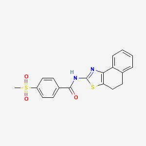 molecular formula C19H16N2O3S2 B2454426 N-(4,5-dihydrobenzo[e][1,3]benzothiazol-2-yl)-4-methylsulfonylbenzamide CAS No. 896337-94-3