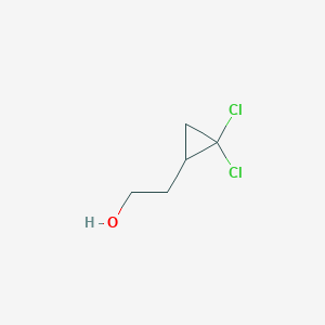 molecular formula C5H8Cl2O B2454433 2-(2,2-Dichlorocyclopropyl)ethan-1-ol CAS No. 97535-44-9
