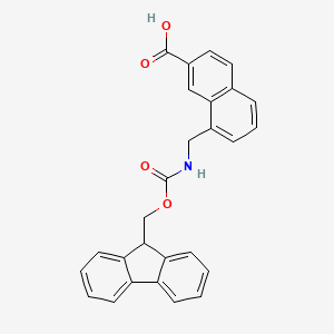 molecular formula C27H21NO4 B2454441 8-[(9H-Fluoren-9-ylmethoxycarbonylamino)methyl]naphthalene-2-carboxylic acid CAS No. 130532-82-0