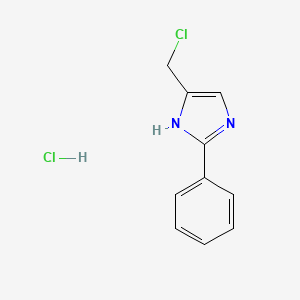 molecular formula C10H10Cl2N2 B2454451 5-(Chloromethyl)-2-phenyl-1H-imidazole;hydrochloride CAS No. 52353-65-8