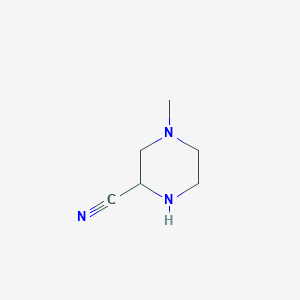 molecular formula C6H11N3 B2454453 4-Methylpiperazine-2-carbonitrile CAS No. 1334146-60-9