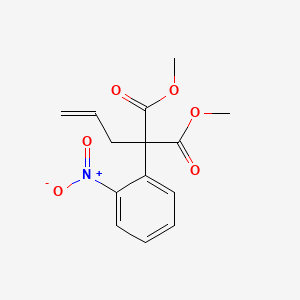 molecular formula C14H15NO6 B2454454 二甲基2-烯丙基-2-(2-硝基苯基)丙二酸酯 CAS No. 610315-36-1