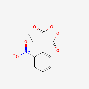 molecular formula C14H15NO6 B2454454 2-Alil-2-(2-nitrofenil)malonato de dimetilo CAS No. 610315-36-1