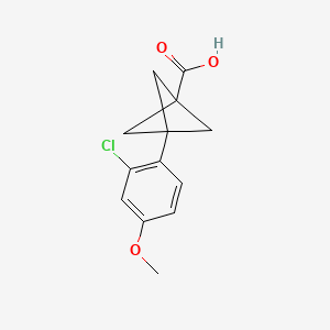 molecular formula C13H13ClO3 B2454460 3-(2-Chloro-4-methoxyphenyl)bicyclo[1.1.1]pentane-1-carboxylic acid CAS No. 2287344-23-2