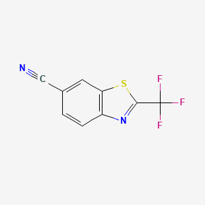 molecular formula C9H3F3N2S B2454462 2-(Trifluoromethyl)-1,3-benzothiazole-6-carbonitrile CAS No. 1225041-14-4