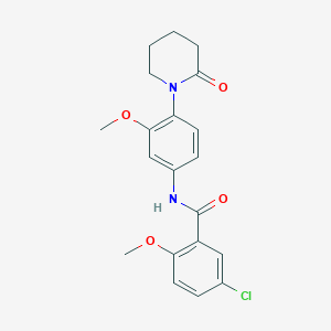 molecular formula C20H21ClN2O4 B2454468 5-chloro-2-methoxy-N-(3-methoxy-4-(2-oxopiperidin-1-yl)phenyl)benzamide CAS No. 941918-80-5