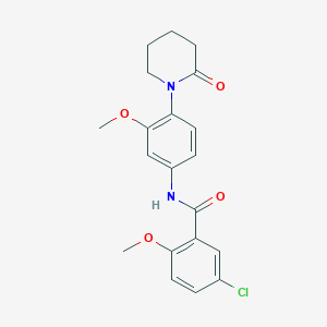 molecular formula C20H21ClN2O4 B2454468 5-cloro-2-metoxibenzamida N-[3-metoxí-4-(2-oxopiperidin-1-il)fenil] CAS No. 941918-80-5