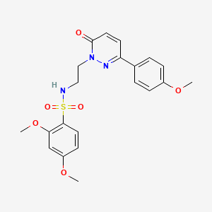 molecular formula C21H23N3O6S B2454473 2,4-dimethoxy-N-(2-(3-(4-methoxyphenyl)-6-oxopyridazin-1(6H)-yl)ethyl)benzenesulfonamide CAS No. 921551-73-7