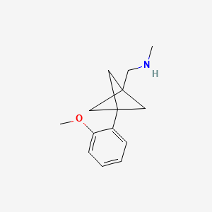 molecular formula C14H19NO B2454475 1-[3-(2-Methoxyphenyl)-1-bicyclo[1.1.1]pentanyl]-N-methylmethanamine CAS No. 2287342-30-5