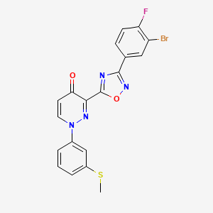 molecular formula C19H12BrFN4O2S B2454476 4-[(4-ethyl-2,3-dioxopiperazin-1-yl)methyl]-N-(4-methoxyphenyl)benzamide CAS No. 1251603-06-1
