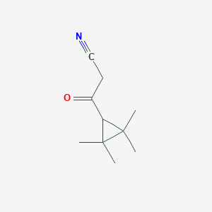 molecular formula C10H15NO B2454477 3-氧代-3-(2,2,3,3-四甲基环丙基)丙腈 CAS No. 1499692-62-4