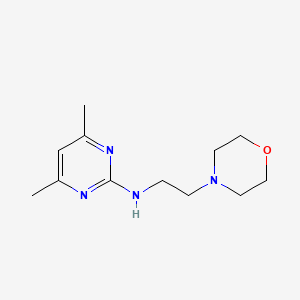 molecular formula C12H20N4O B2454480 4,6-dimethyl-N-(2-morpholinoethyl)pyrimidin-2-amine CAS No. 1155466-88-8