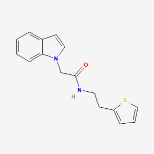 2-(1H-indol-1-yl)-N-(2-(thiophen-2-yl)ethyl)acetamide