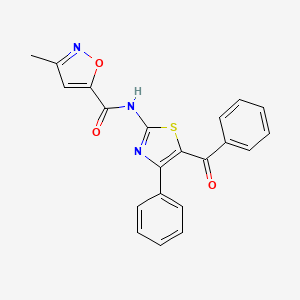 molecular formula C21H15N3O3S B2454496 N-(5-benzoyl-4-phenylthiazol-2-yl)-3-methylisoxazole-5-carboxamide CAS No. 946286-15-3