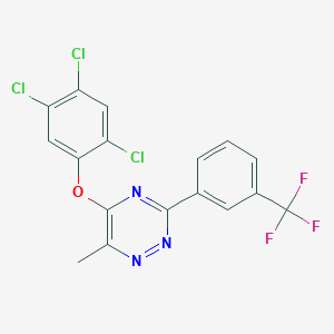 molecular formula C17H9Cl3F3N3O B2454501 6-甲基-5-(2,4,5-三氯苯氧基)-3-[3-(三氟甲基)苯基]-1,2,4-三嗪 CAS No. 339103-84-3