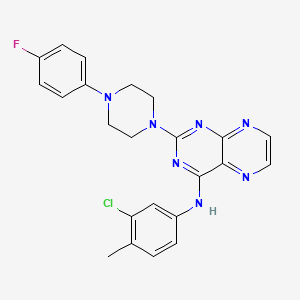 N-(3-chloro-4-methylphenyl)-2-[4-(4-fluorophenyl)piperazin-1-yl]pteridin-4-amine
